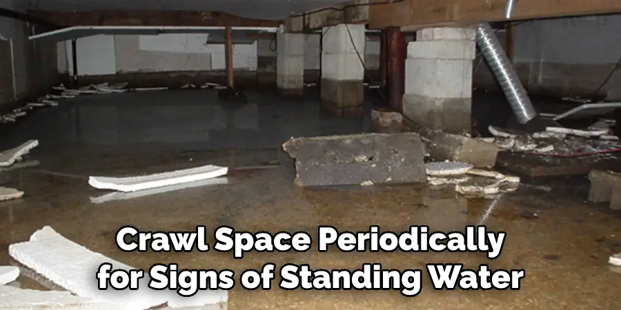 Crawl Space Periodically for Signs of Standing Water