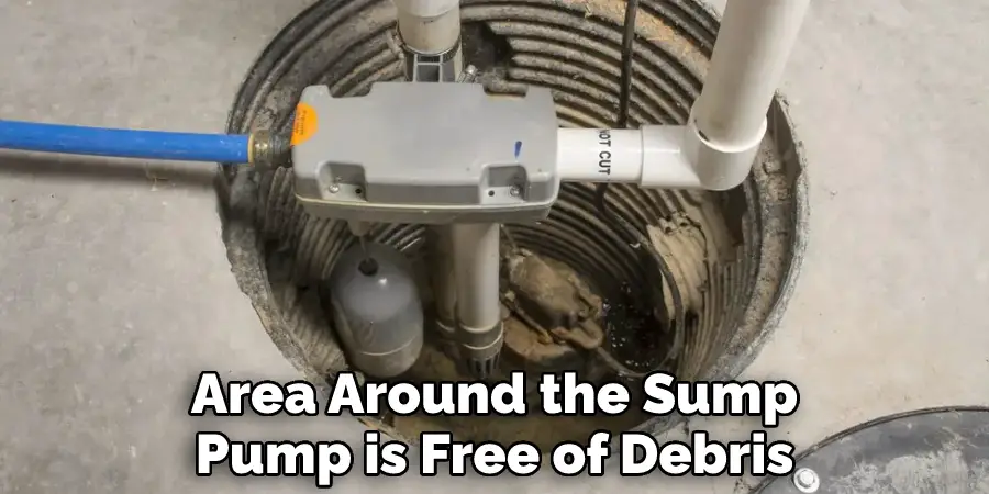 Area Around the Sump Pump is Free of Debris