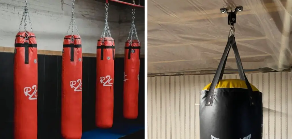 Hanging a boxing bag in garage Quick DIY  YouTube