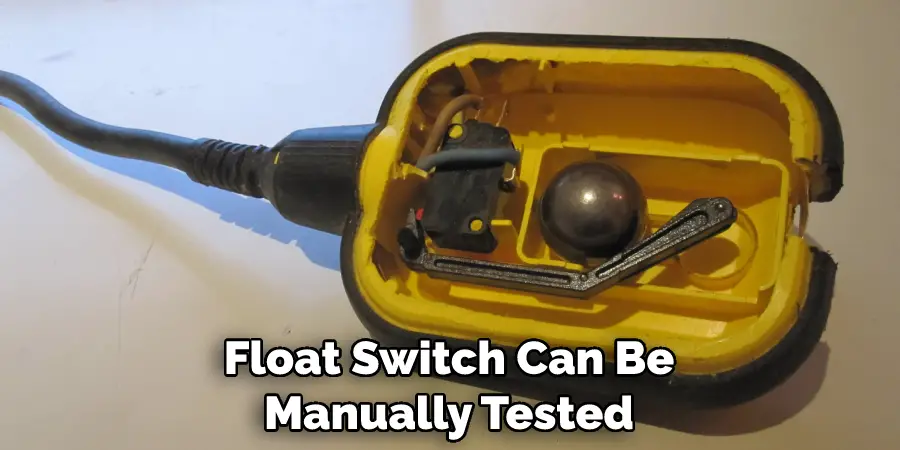 Float Switch Can Be Manually Tested