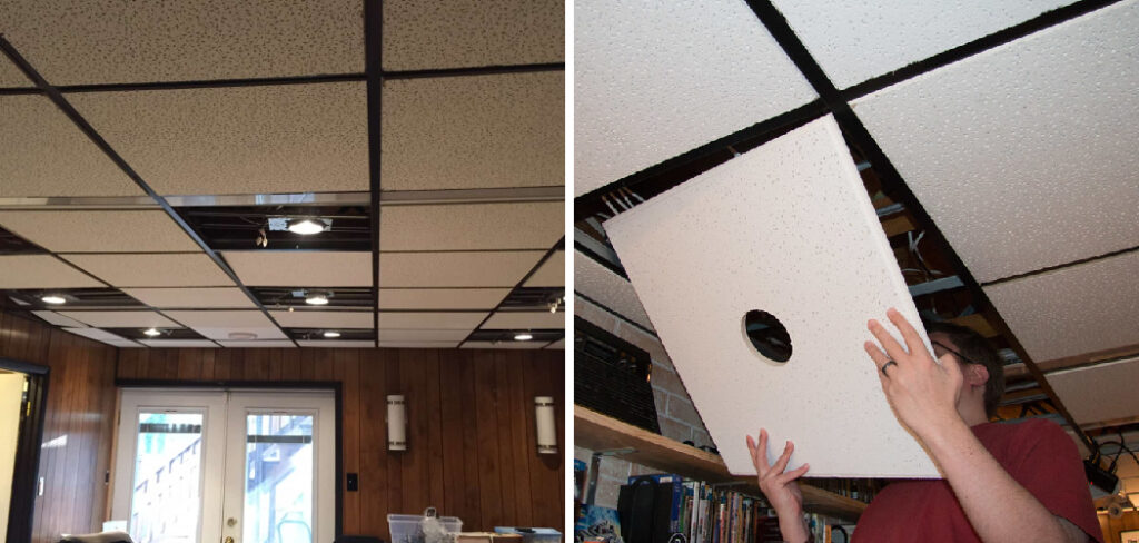 How to Cut Ceiling Tiles for Lights