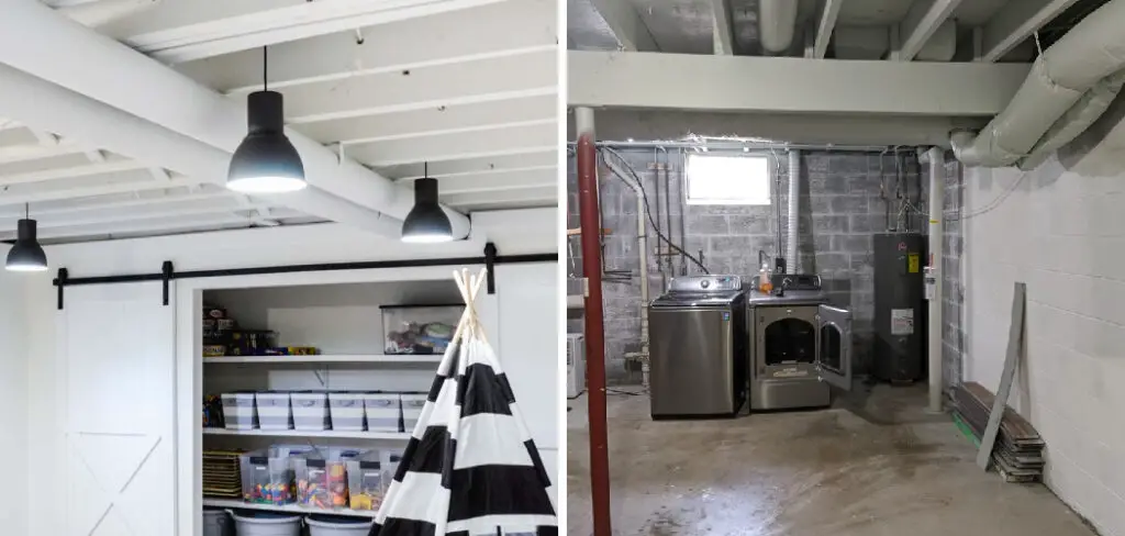 How to Spray Paint Basement Ceiling