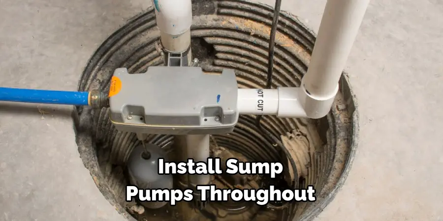 Install Sump 
Pumps Throughout