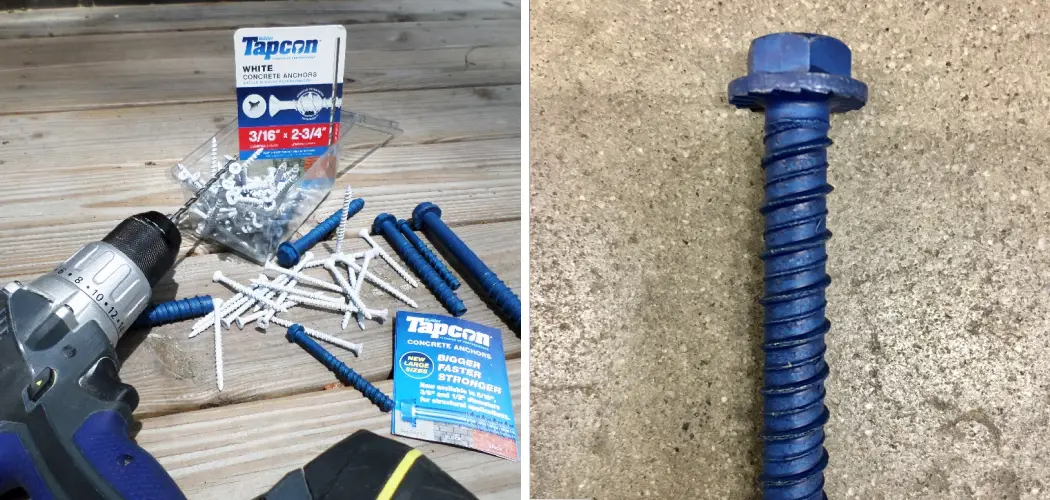 How to Use Tapcon Screws in Concrete Floor