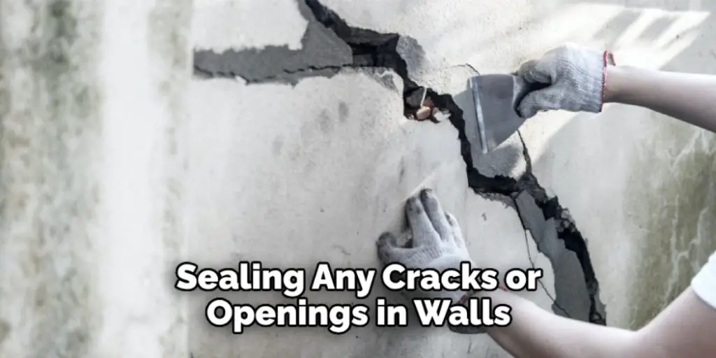 Sealing Any Cracks or Openings in Walls