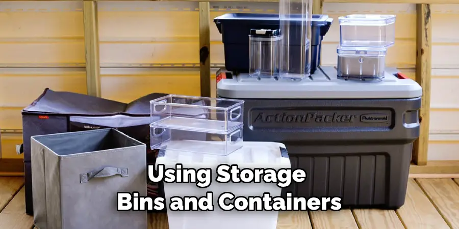 Using Storage Bins and Containers