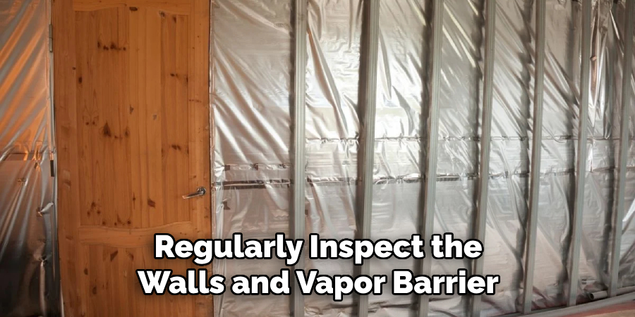 Regularly Inspect the Walls and Vapor Barrier