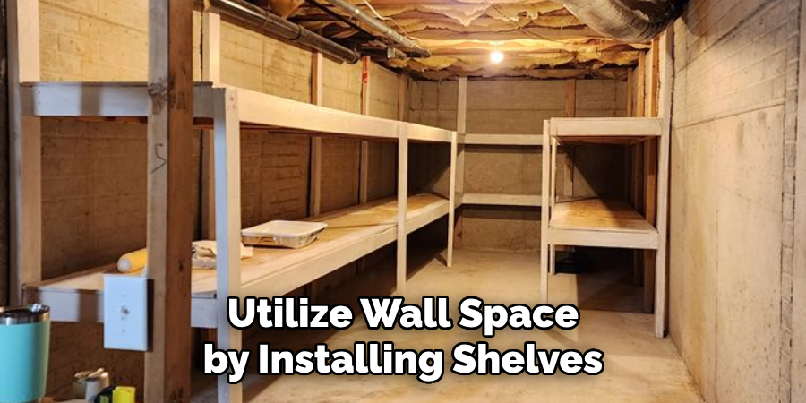 Utilize Wall Space by Installing Shelves